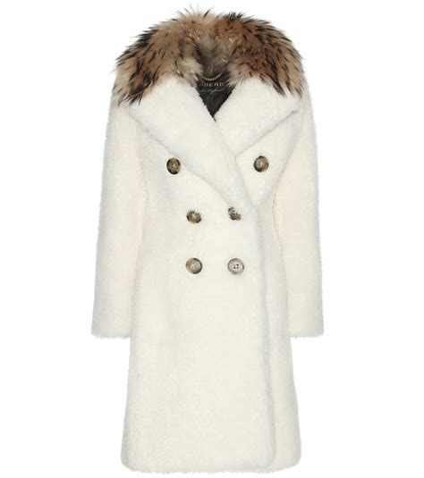 burberry prorsum white shearling|burberry shearling coat women us.